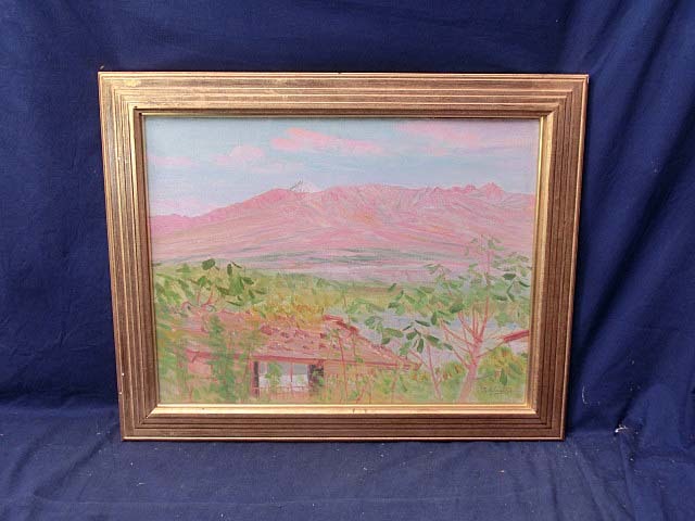 492826 油彩 足立真一郎 作 「谷川岳」（P10）画家・日本山岳画協会