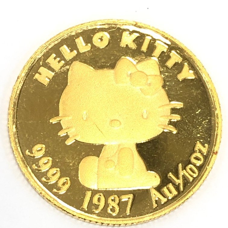 K24 純金メダル ハローキティ 1/10oz 総重量3.1g【BKBC5032】 ハロー