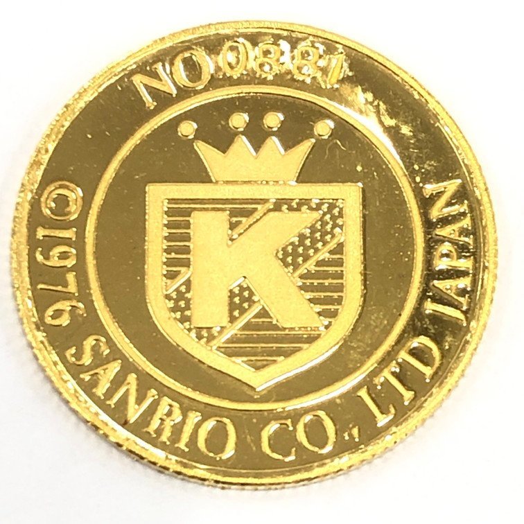 K24 純金メダル ハローキティ 1/10oz 総重量3.1g【BKBC5032】 ハロー
