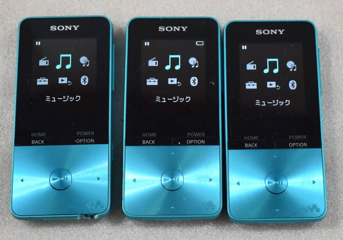 ■SONY WALKMAN Sシリーズ 16GB [NW-S315] ブルー■初期化済 3台まとめて ジャンク品