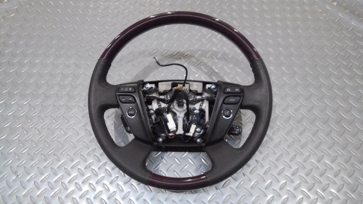 GRS202 クラウン 純正 ステアリング/ハンドル GS120-03360 ウッド