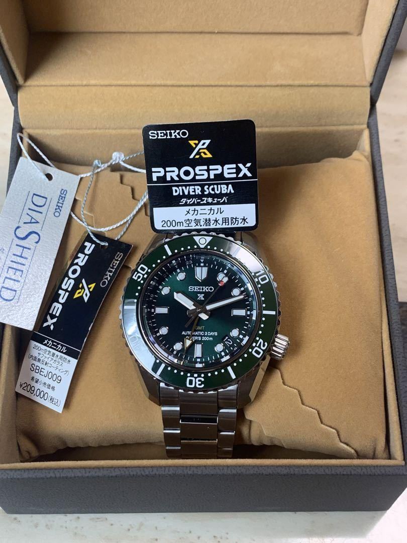 新品 未使用！ セイコー プロスペック GMT SBEJ009 グリーン 機械式