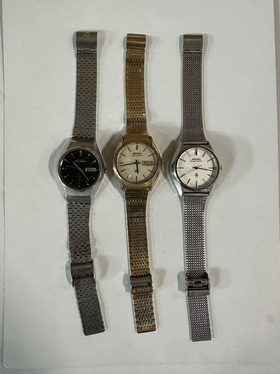  SEIKO セイコー GRAND QUARTZ 4840-8041/KING QUARTZ 9923-8060/KING QUARTZ 0853-8040 3点 メンズ 腕時計 動作未確認(セイコー)｜売買されたオークション情報、yahooの商品情報をアーカイブ公開 - オークファン その他
