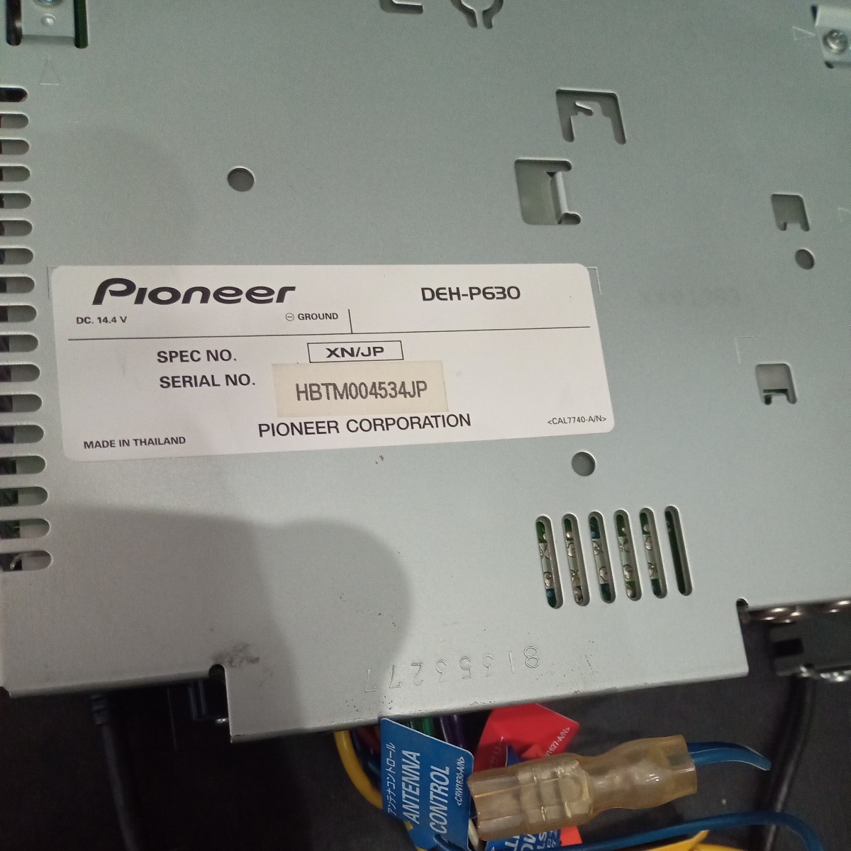 カロッツェリア carrozzeria DEH-P630 動作未確認 ジャンク