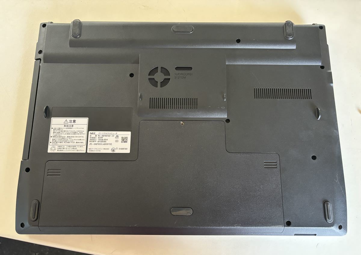 ジャンク】NEC Lavie NS750FAW Core i7第7世代 通電確認済み 部品取り