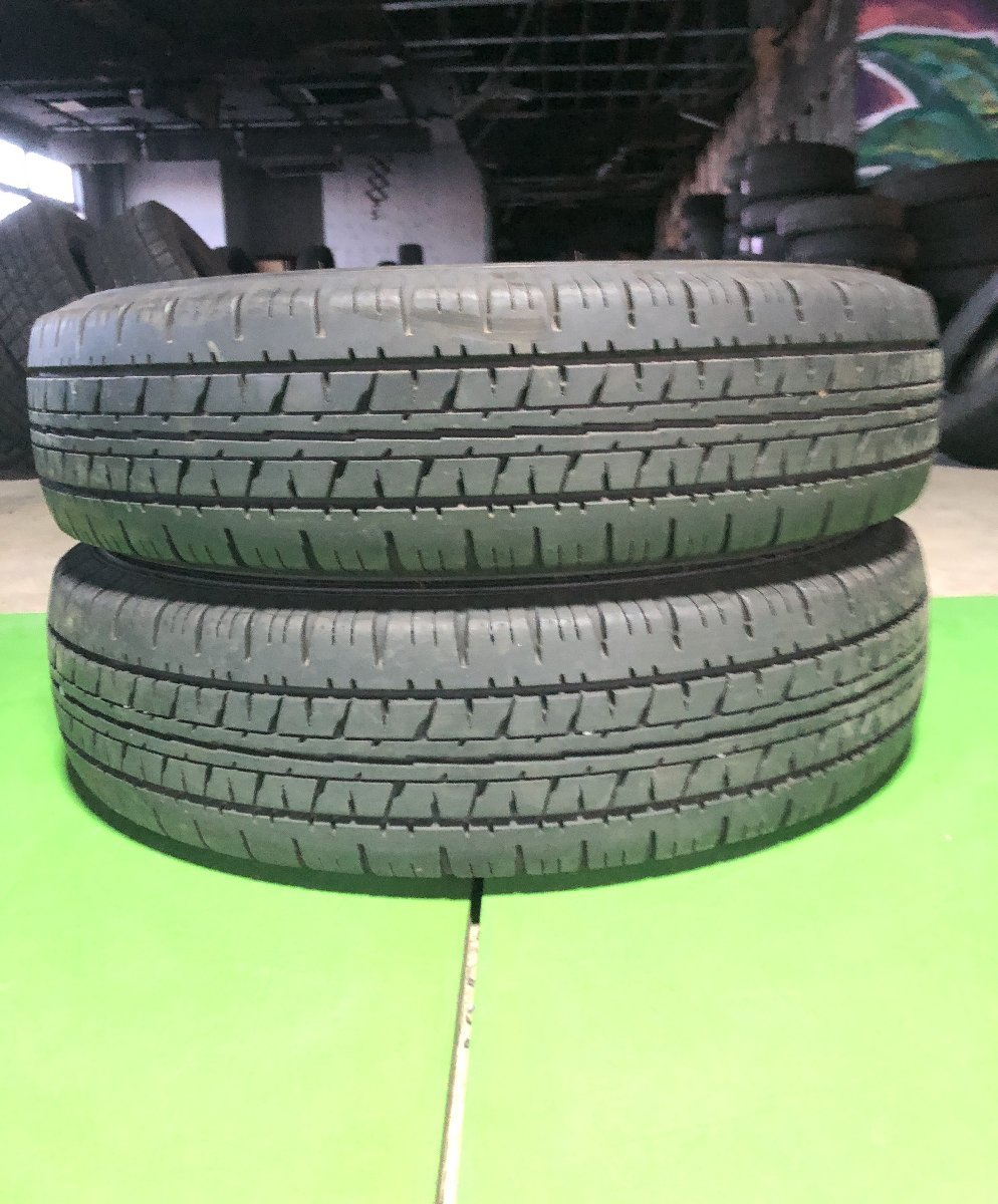 管理番号：B12-9-1●【送料無料！1個＝2本】155R13 6PR LT DUNLOP ENASAVE VAN01 2021年製 山あり セール/夏タイヤ/店頭取付可能