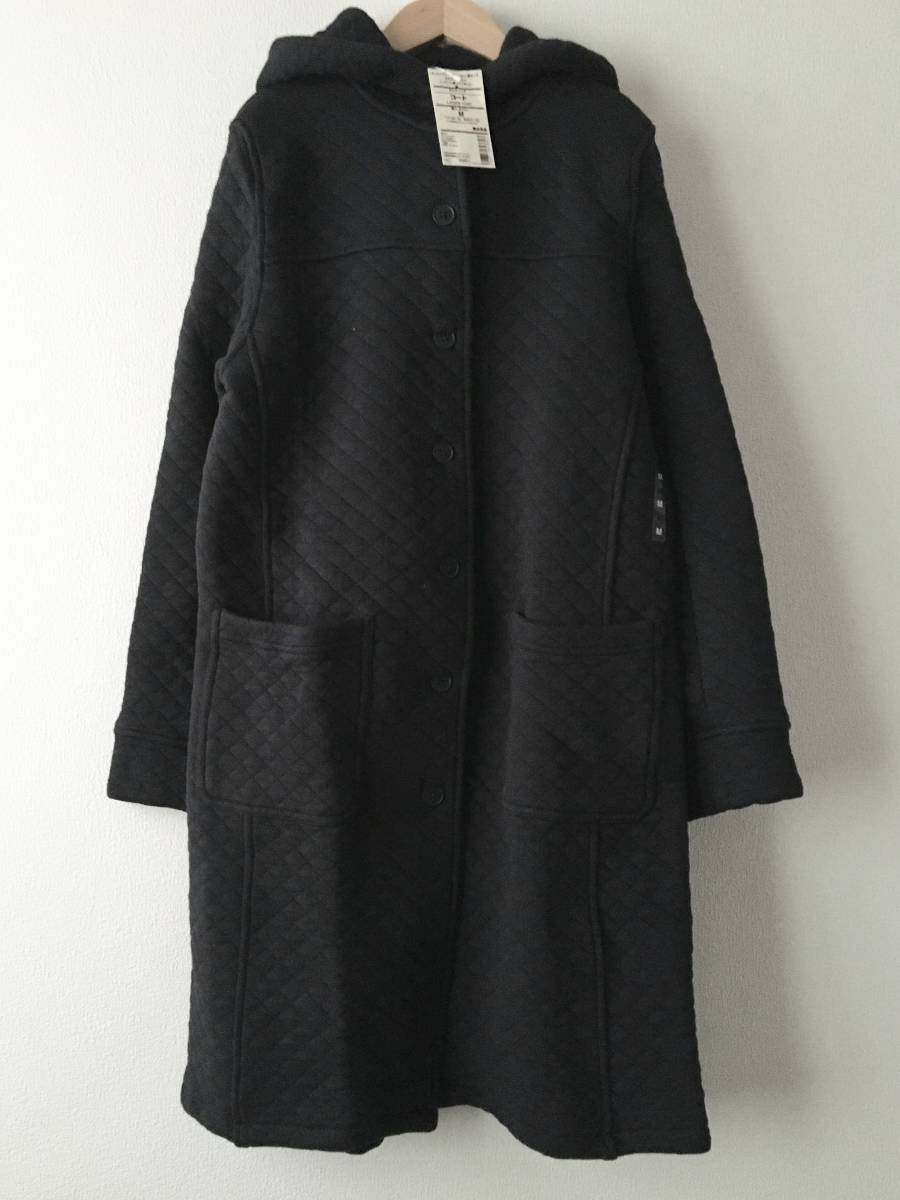 無印良品 中綿 キルティング コート ネイビー M / ロングコート 紺 
