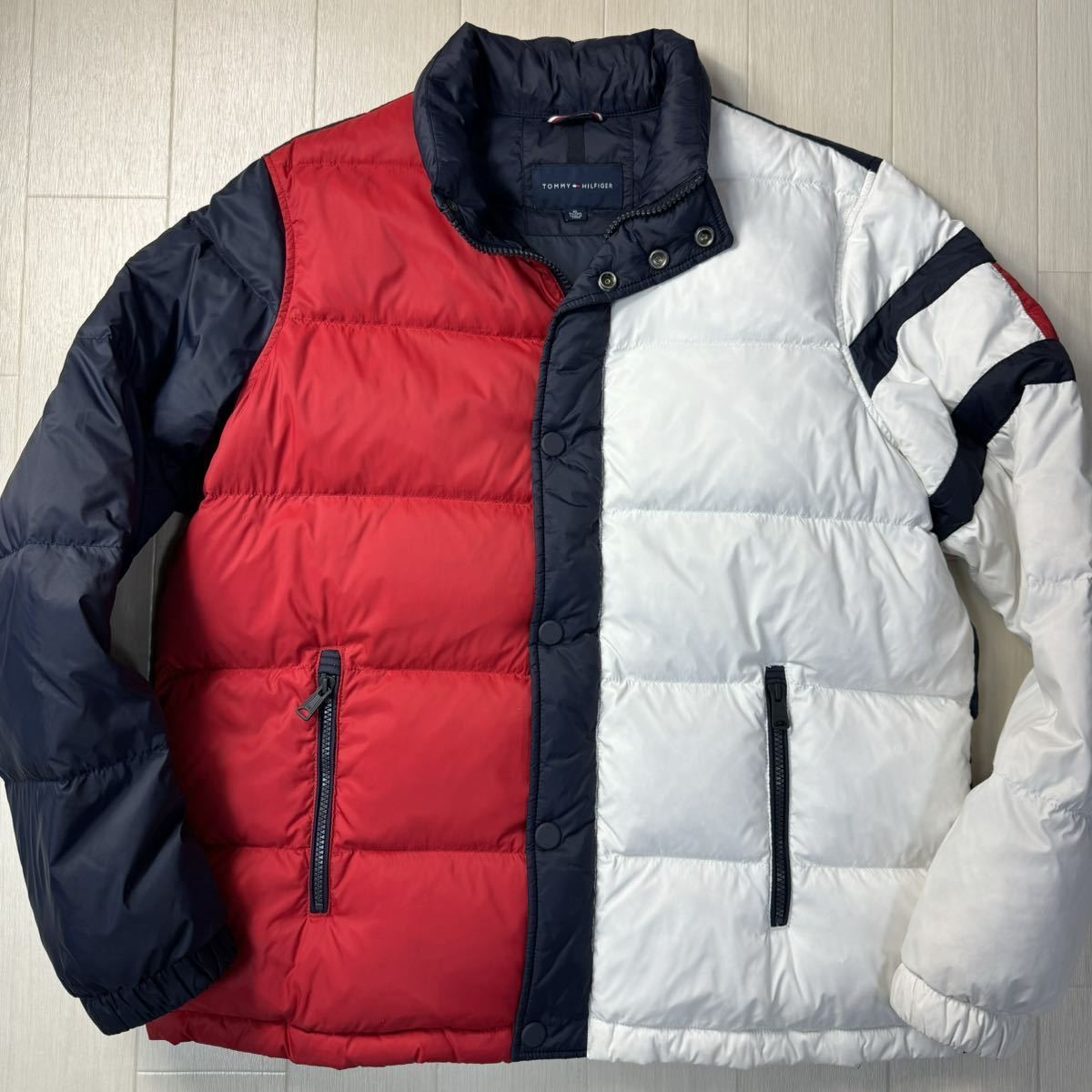 希少XLサイズ☆トミーヒルフィガー/TOMMY HILFIGER 袖ロゴ ブランド 