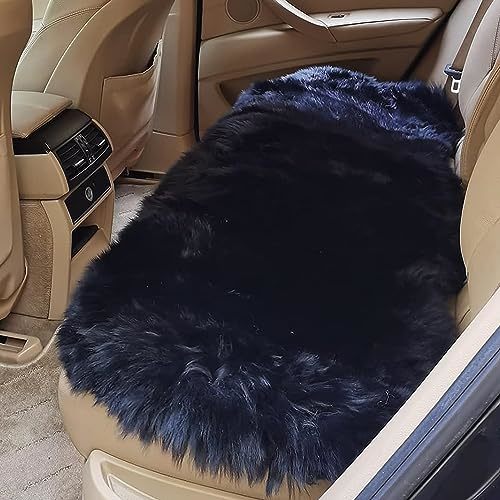 Big Ant ムートンカーシートカバー 軽自動車 普通車 後席用シートカバー 1枚セット ブラック
