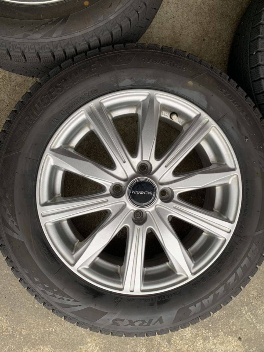 ブリヂストン VRX3 175/65R15 ホイールセット 2021年製 バリ溝 【公式 
