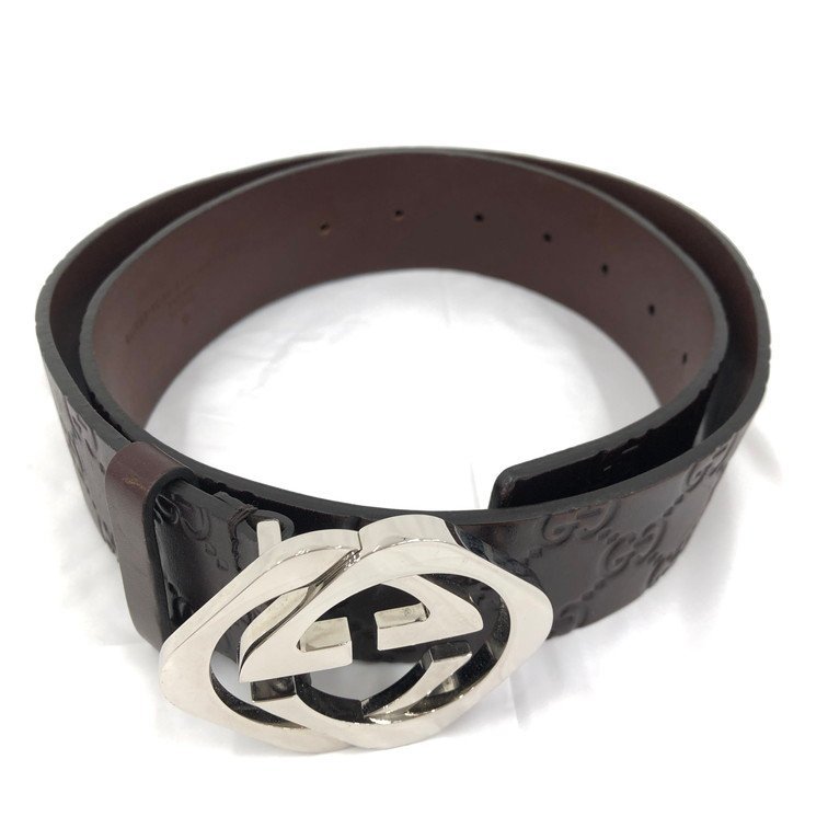 GUCCI グッチ シマ GG レザー ベルト【BLAH3027】