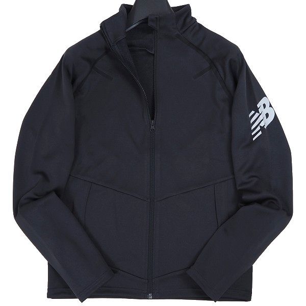 P803 新品 New Balance ニューバランス ゴルフ フルジップ ストレッチ ジャケット ジャージ ビッグロゴ XL ダークグレー