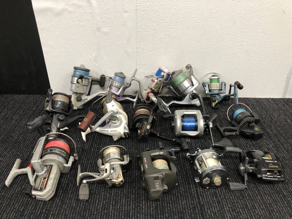 リール フィッシング SHIMANO DAIWA シマノ ダイワ 釣具　まとめ 196☆リール まとめ15点 DAIWA/SHIMANO/RYOBI/TACTICS E ENJOY/ABU