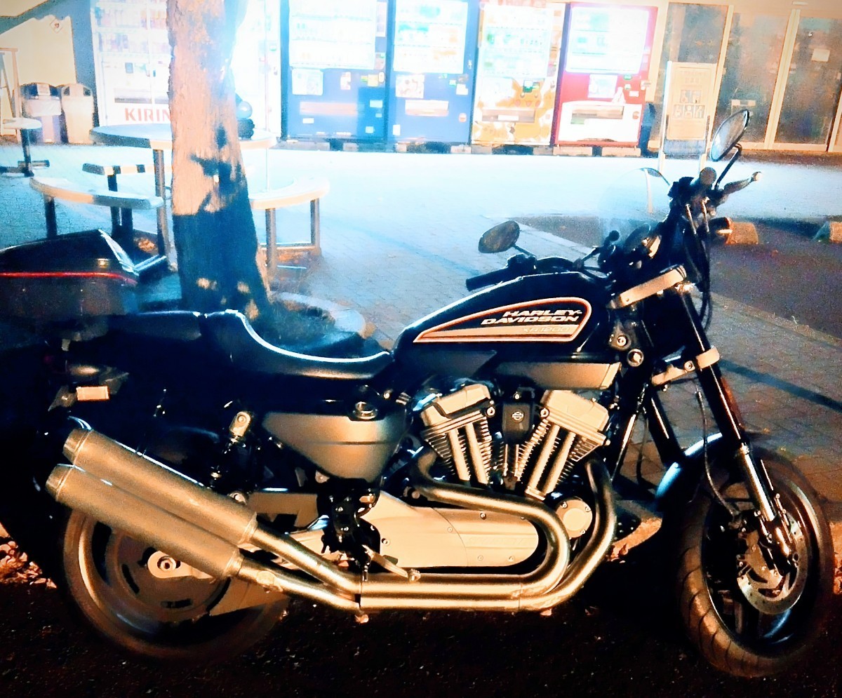 美品 激レア 純正風 BURN スリップオンマフラー パンチアウト XR1200 XR1200X ハーレー 北米以上 スポーツスター サイレンサーのみ
