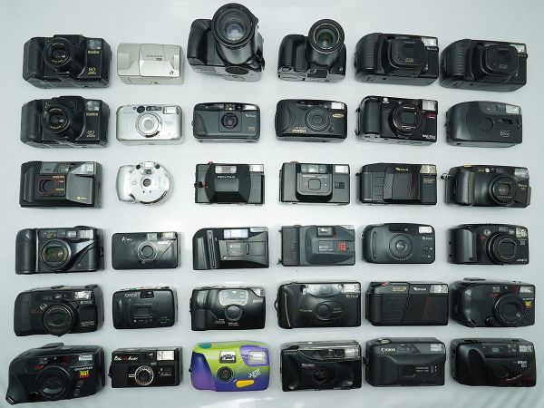 カメラ キャノン リコー等 まとめ売り ジャンク ☆フイルムカメラなど☆KONICA/KYOCERA/RICOH/FUJI/Canon/Nikon
