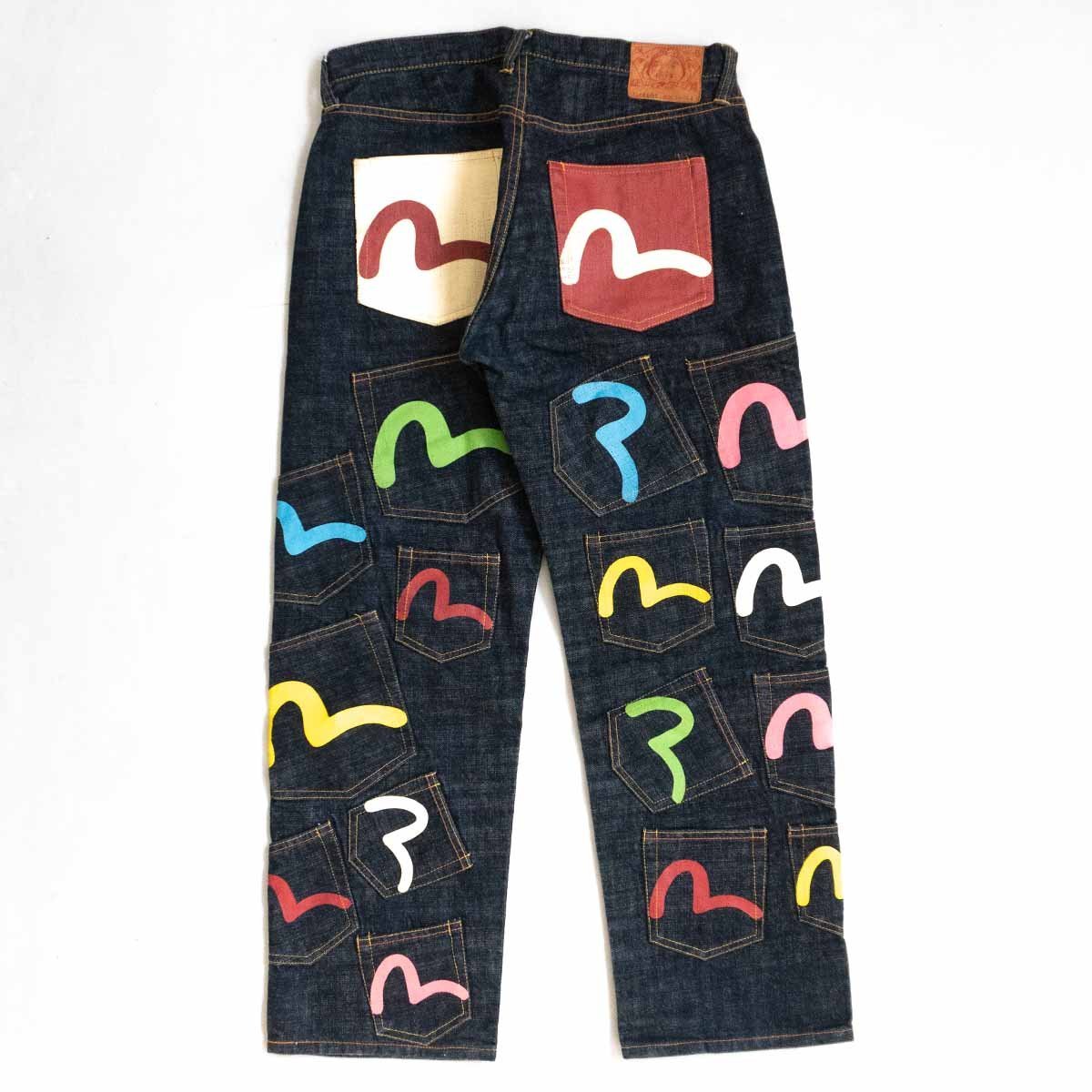 【濃紺】EVISU PARIS【LOT.2001 メニーポケット デニムパンツ】36×34 エビス ジーンズ y2312038