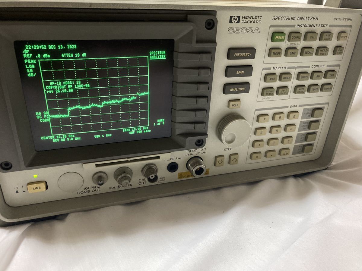 hp 8593A SPECTRUM ANALYZER 9khz-22ghz オシロスコープ スペクトラム