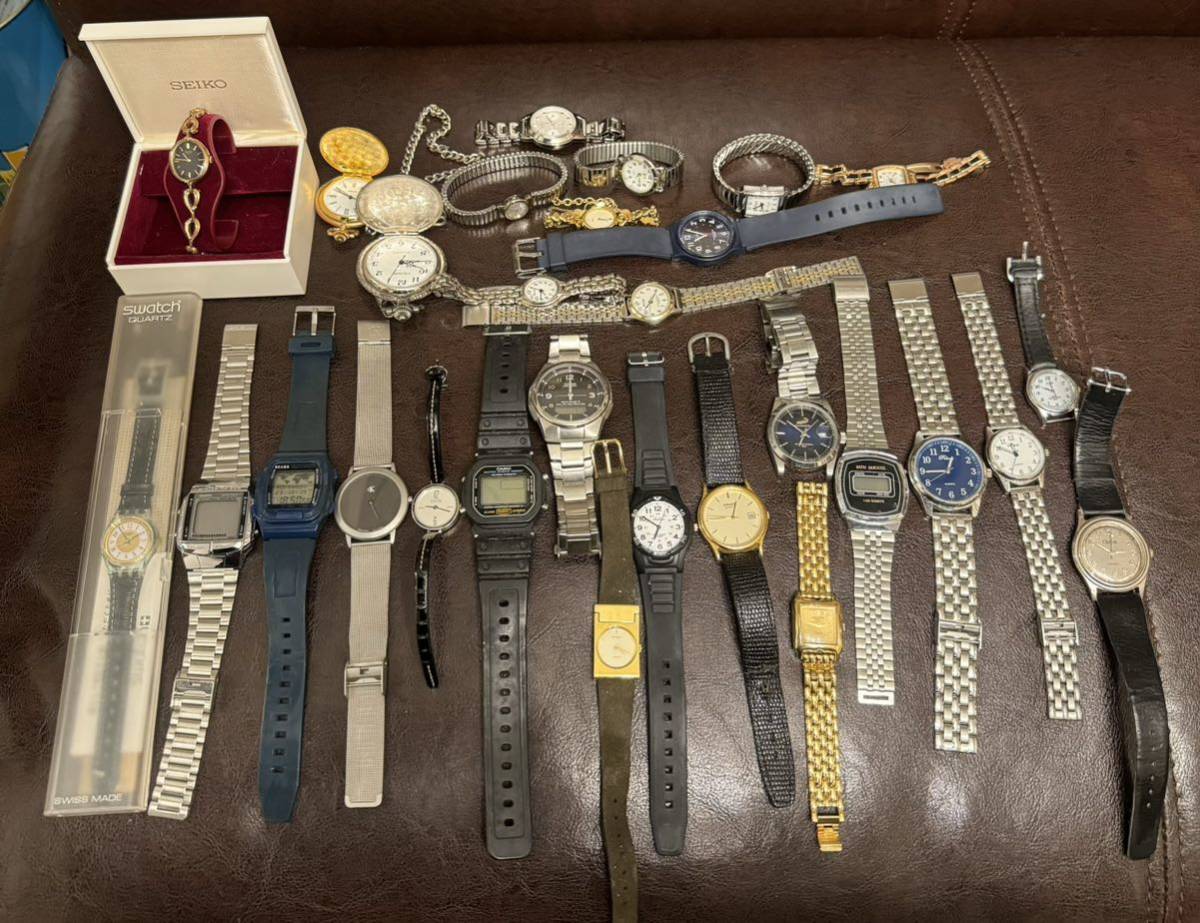 時計大量セット【SEIKO/swatch/BEAMS/ALBA/Calvin klein CASIO COACH等】現状品 ジャンク品　時計まとめ　メンズ レディース