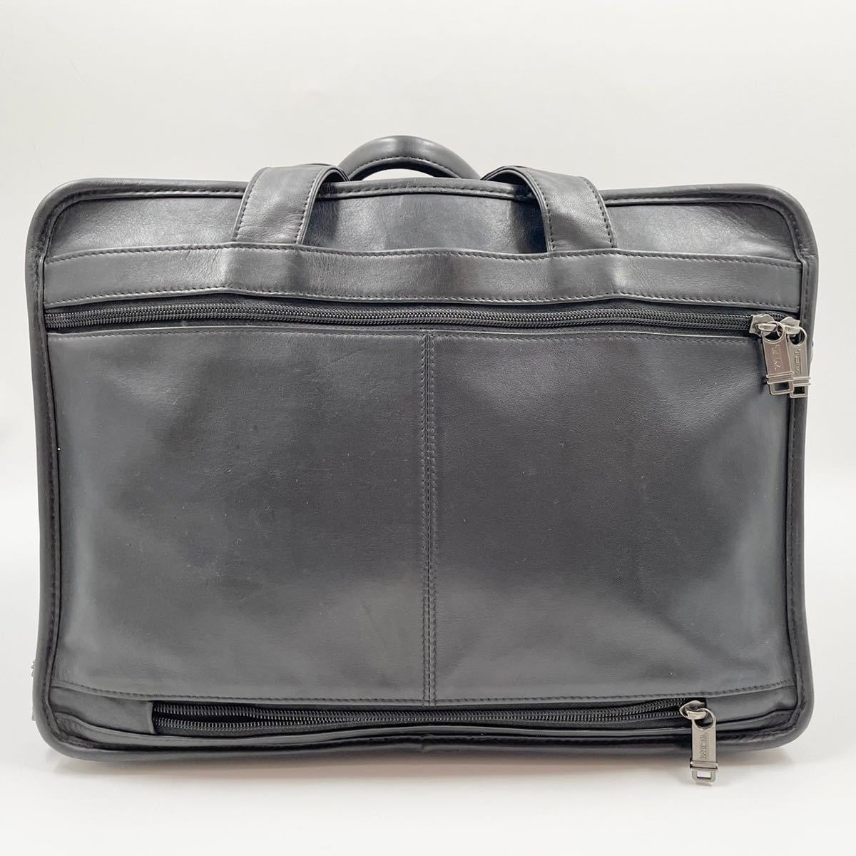 【極美品】トゥミ TUMI メンズ ビジネス ショルダーバッグ ハンドバッグ 2way ナパ 2室 エクスパンダブル オールレザー 大容量 A4◎ PC◎