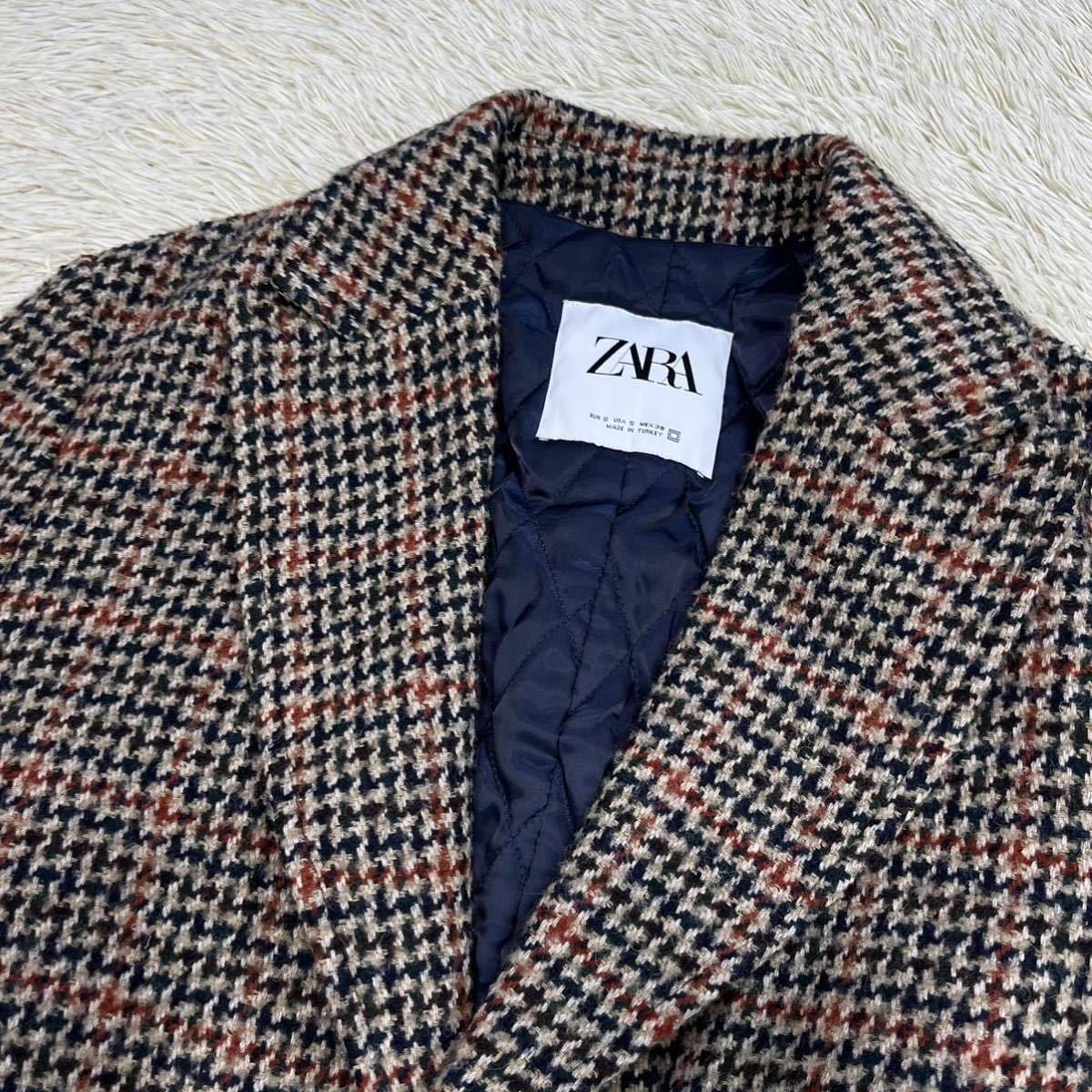 Olive☆ページ★ ザラ【至高の逸品】ZARA チェスターコート ロングコート チェック