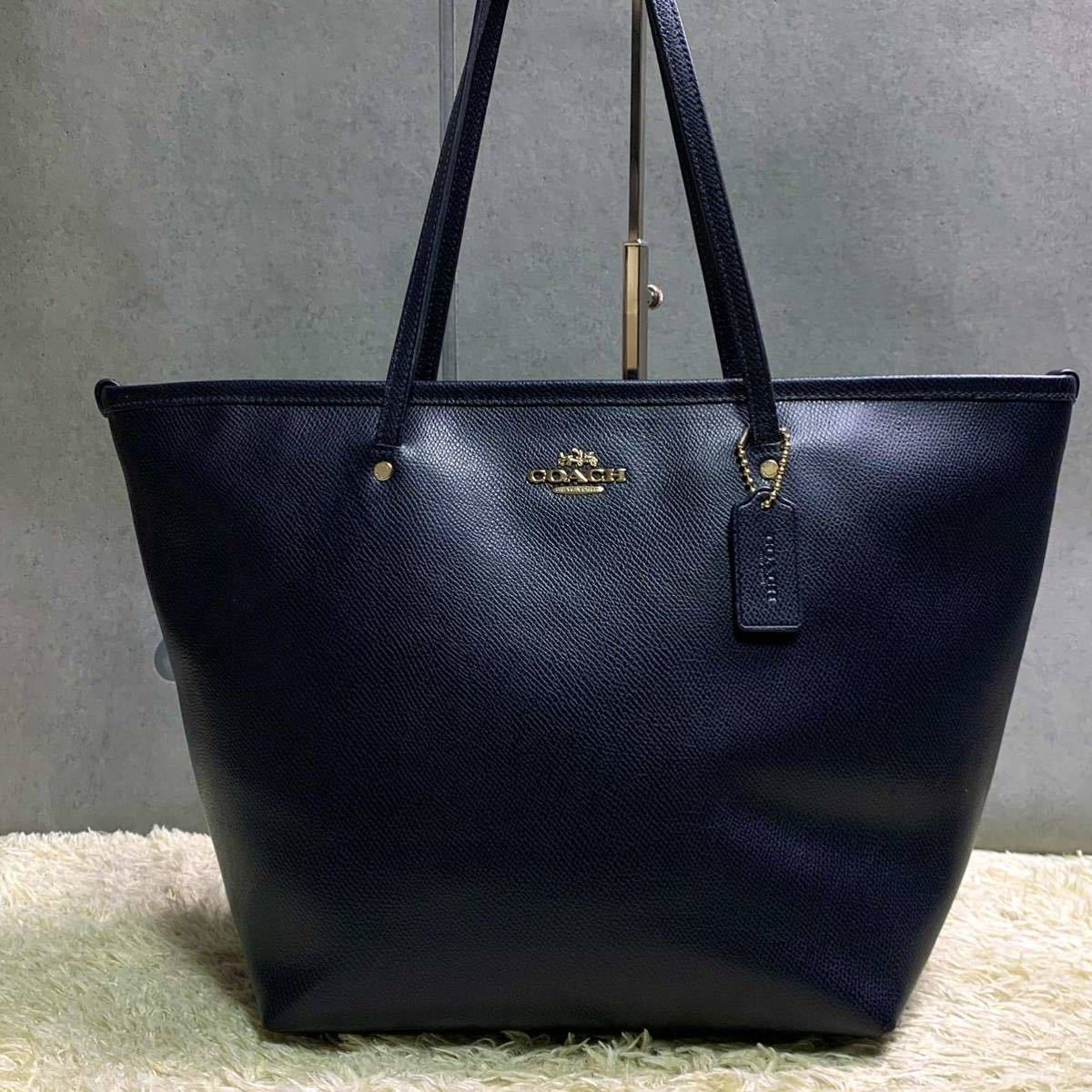 1円 希少色 COACH コーチ メンズ トートバッグ ショルダー A4収納