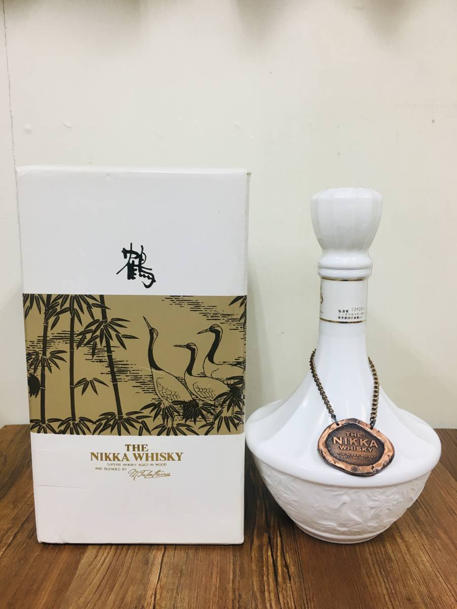NIKKA WHISKY ニッカ ウイスキー 鶴 陶器ボトル 750ml 43％ 箱入 未