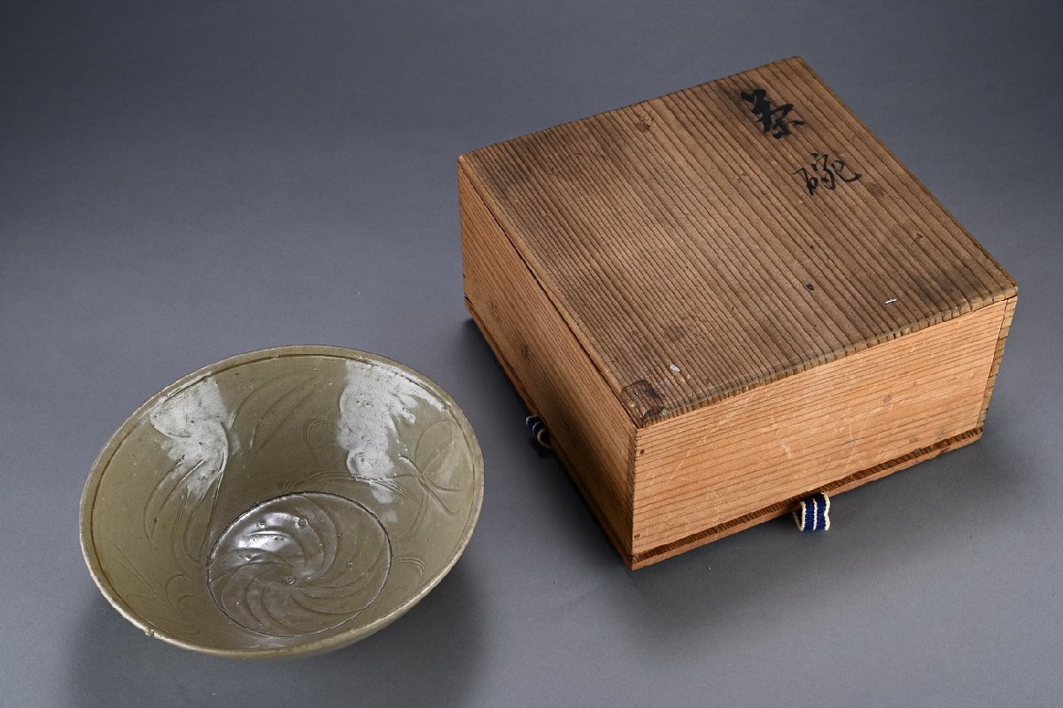 華】某有名収集家買取品 昭和時代【銘鐵カブト・今古庵】在銘 茶碗