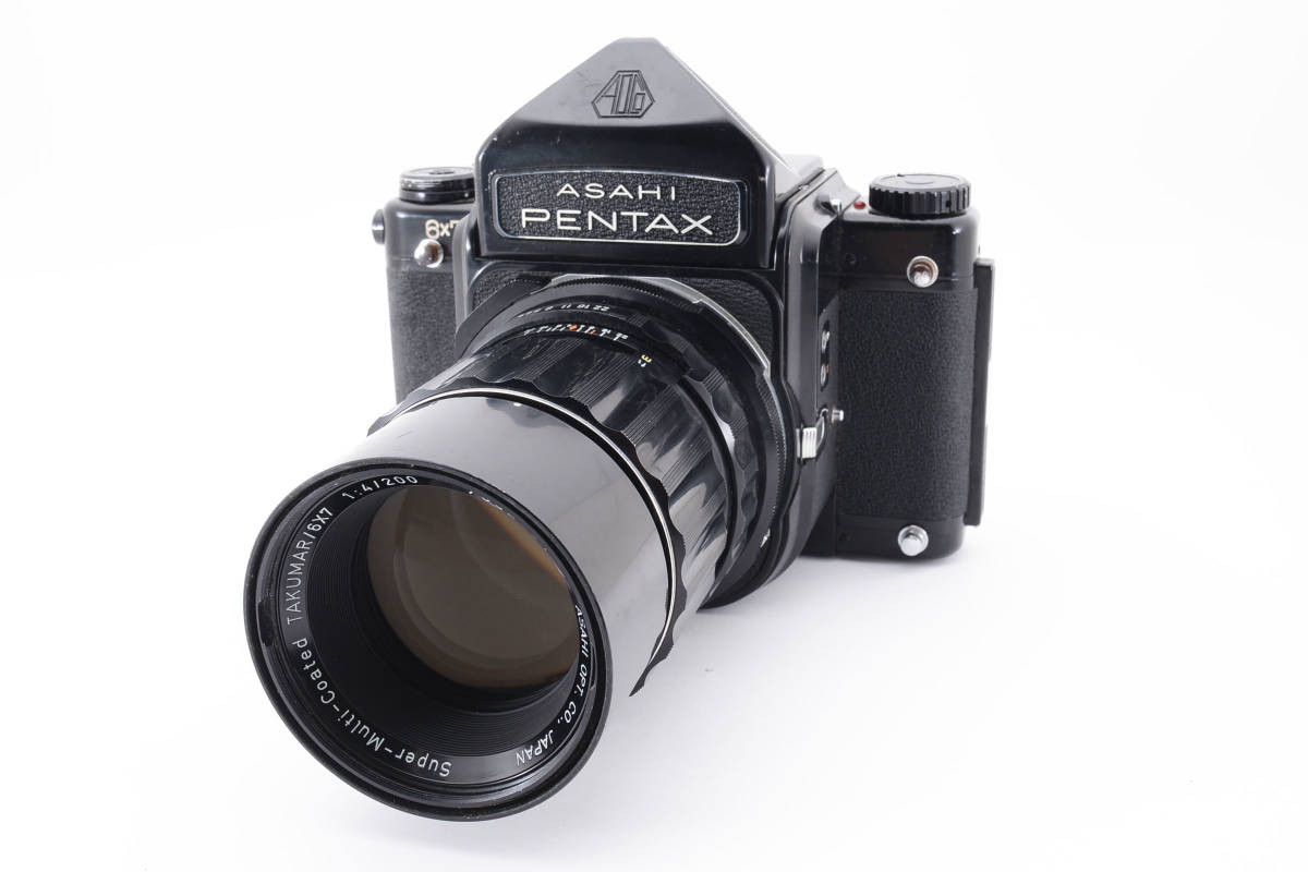 ペンタックス PENTAX 6x7 + TAKUMAR 200mm F4 67 バケペン 中判カメラ