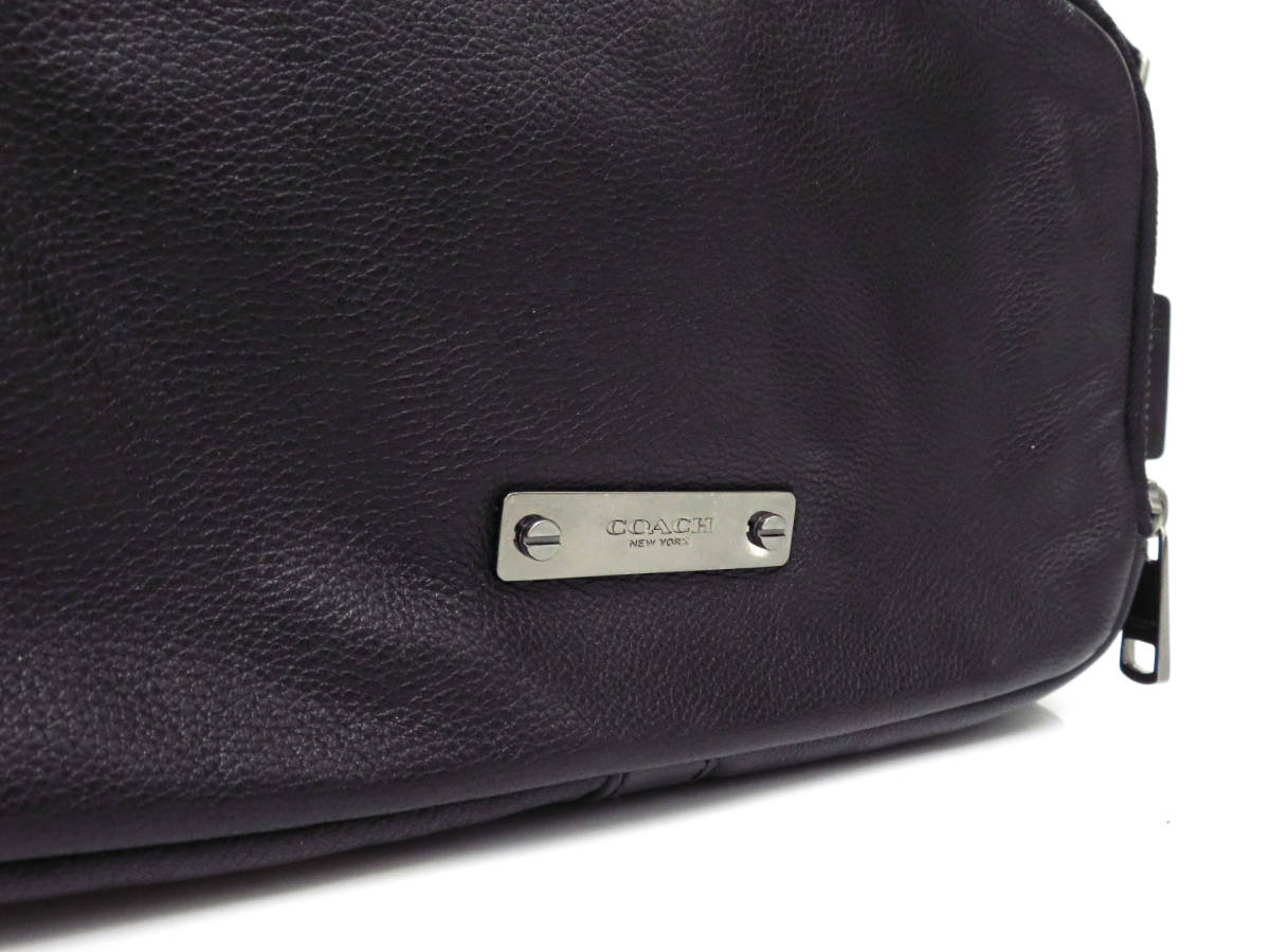 赤字超特価】 13893 美品 COACH コーチ トンプソン 本革 レザー ジップ