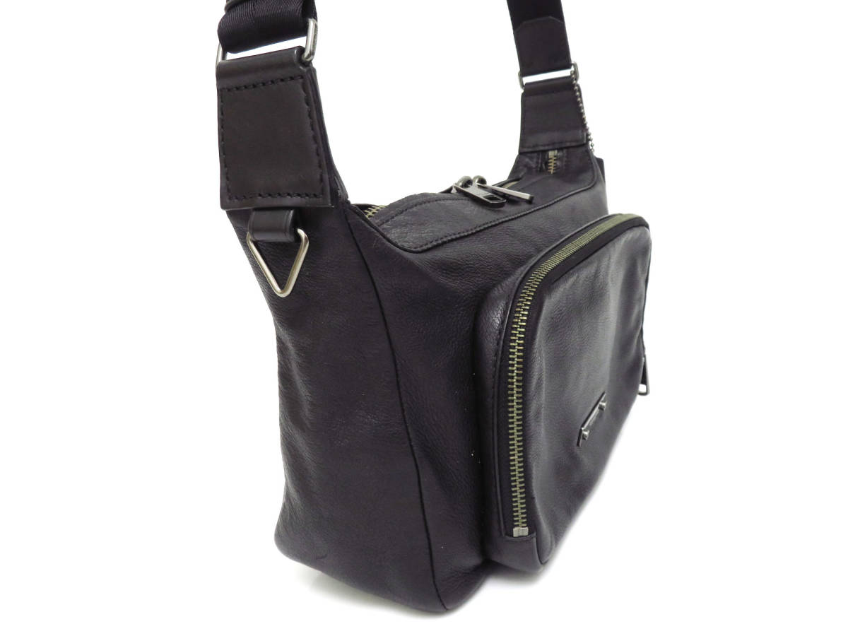 赤字超特価】 13893 美品 COACH コーチ トンプソン 本革 レザー ジップ