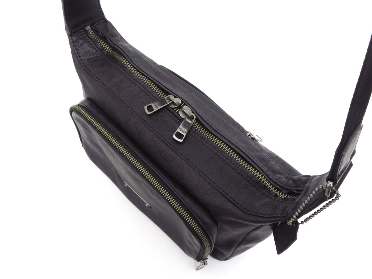 赤字超特価】 13893 美品 COACH コーチ トンプソン 本革 レザー ジップ