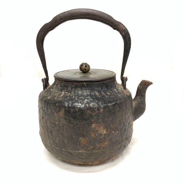鉄瓶 釜 茶道具　唐銅蓋*この値段週末まで* Yahoo!オークション 釜師造 丸龍文口蓋付銅湯沸 肩衝肉盛 銅瓶 水注