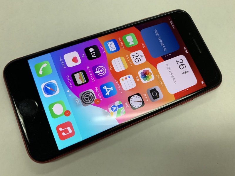 JB078 SIMフリー iPhoneSE 第2世代 レッド 64GB ジャンク ロックOFF