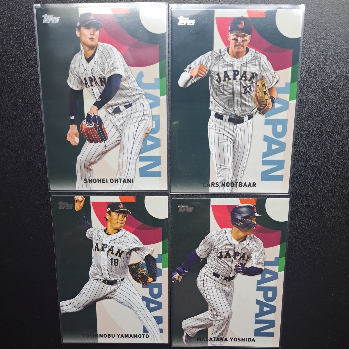 topps 2023 mlb japan edition WBC 侍ジャパン メジャーリーガー 4選手 大谷翔平 ヌートバー 吉田正尚 山本由伸 インサート_1