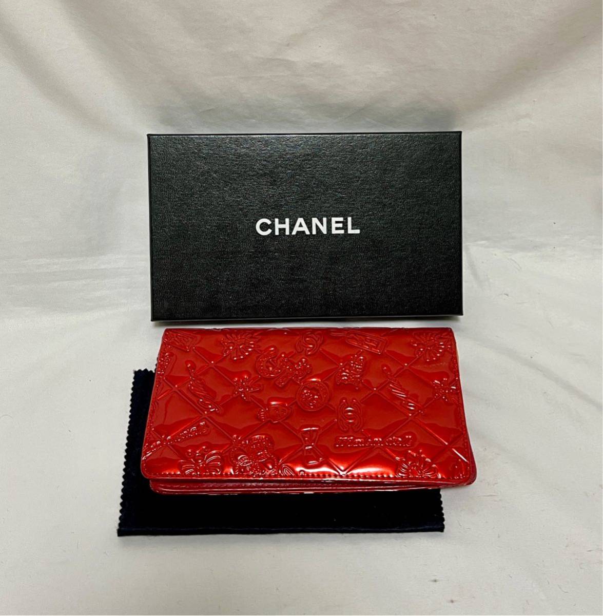 良品CHANEL CHANEL シャネル レザー アイコンライン 二つ折り 長財布 