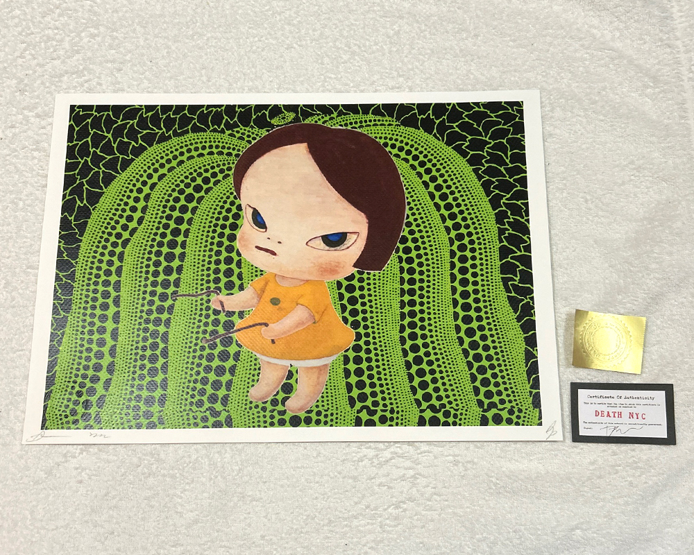 奈良美智、草間彌生 アートポスターコラボ 南瓜 DEATH NYC 奈良美智 NARAYOSHITOMO 草間彌生 かぼちゃ 南瓜 世界限定