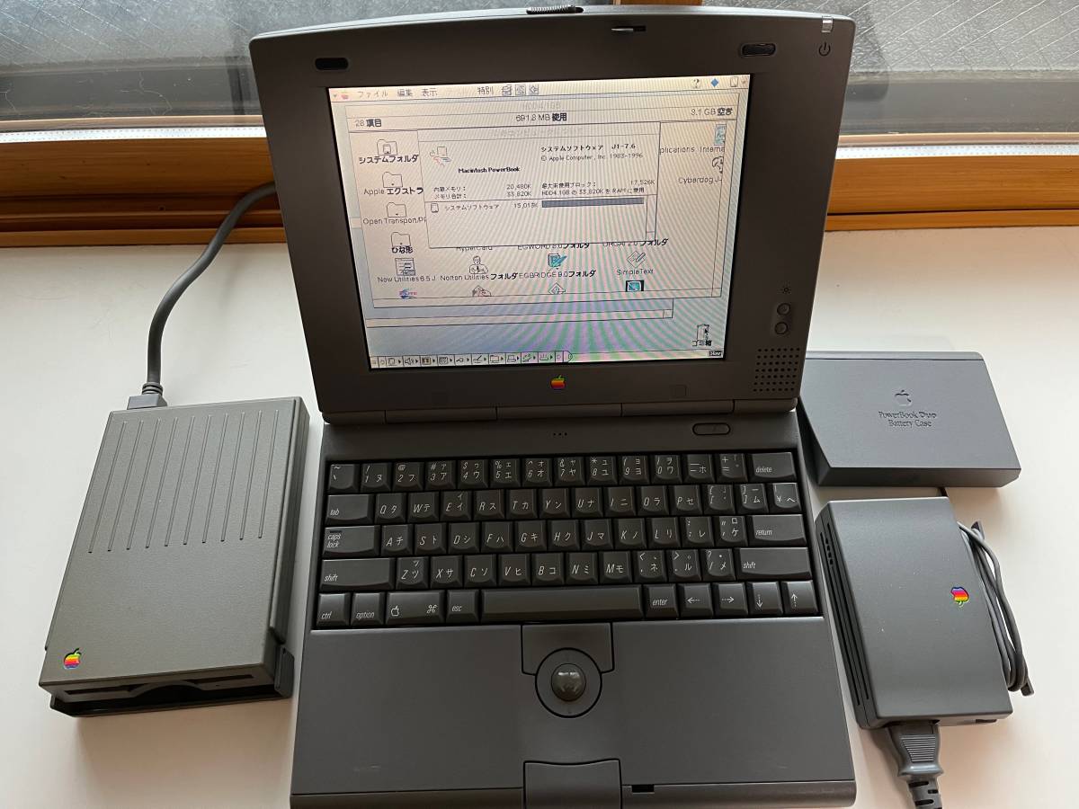 Apple PowerBook Duo 2300c (トラックボール改造 メモリー20M HDD 4GB