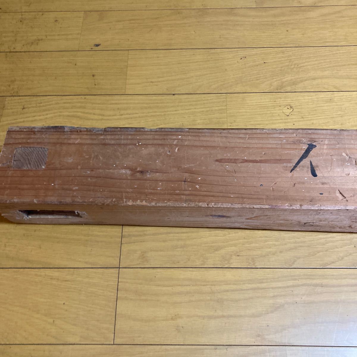 古材　蔵の柱　　厚さ10cm 木材　古民家　diy インテリア　木製　リノベーション　レトロ　アンティーク　明治時代物_4