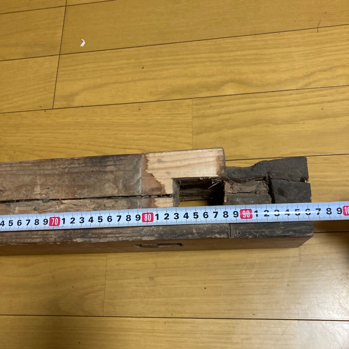 古材　蔵の柱　　厚さ10cm 木材　古民家　diy インテリア　木製　リノベーション　レトロ　アンティーク　明治時代物_9