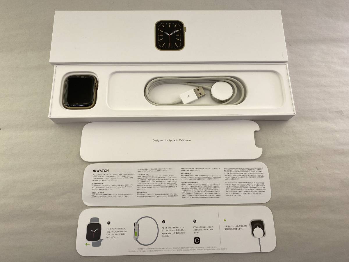 1円～ Apple Watch アップルウォッチ シリーズ6 44mm ゴールドステンレススチールケース ゴールドミラネーゼループ M09G3J/A [ジャンク]_2