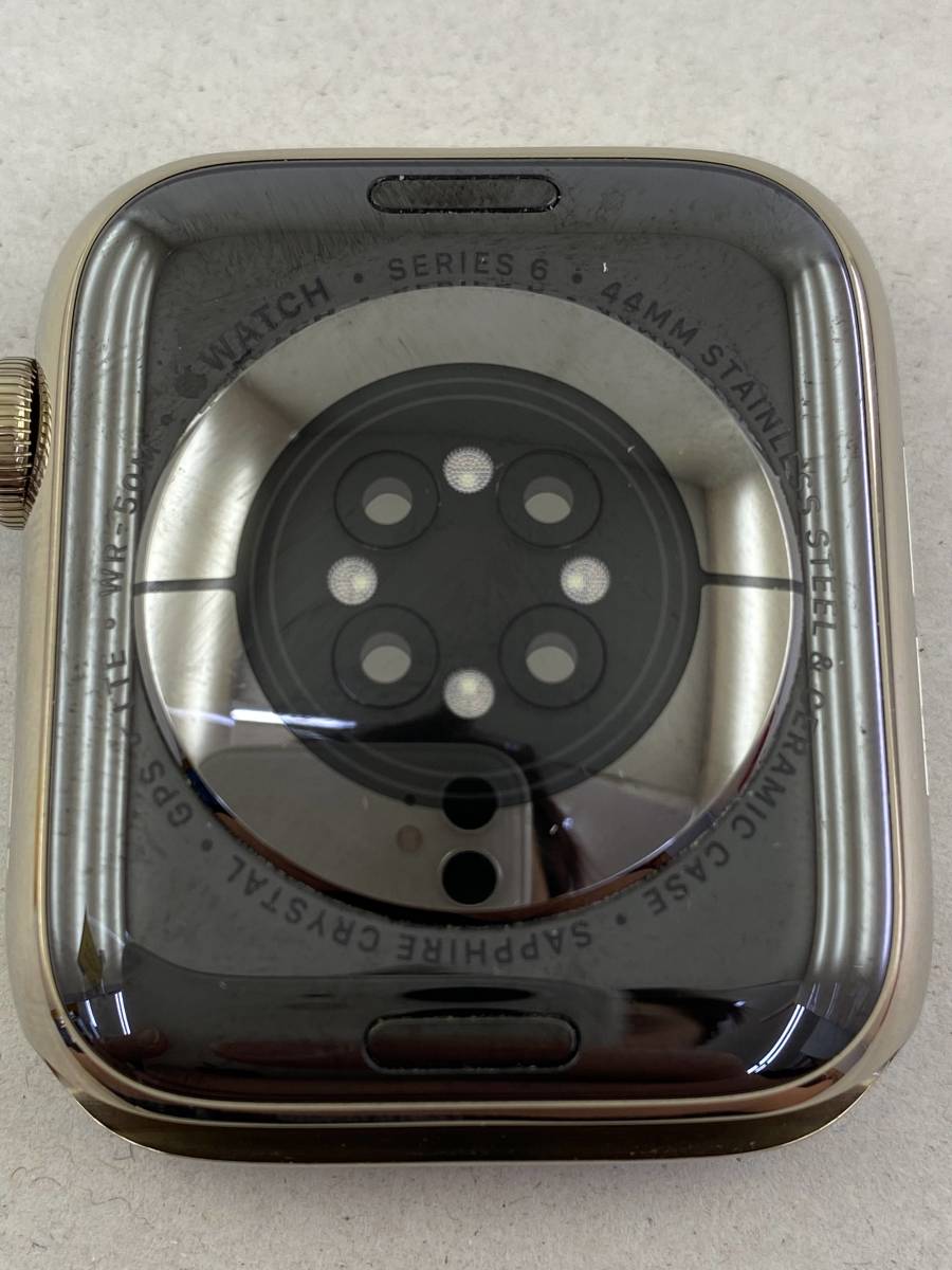 1円～ Apple Watch アップルウォッチ シリーズ6 44mm ゴールドステンレススチールケース ゴールドミラネーゼループ M09G3J/A [ジャンク]_4