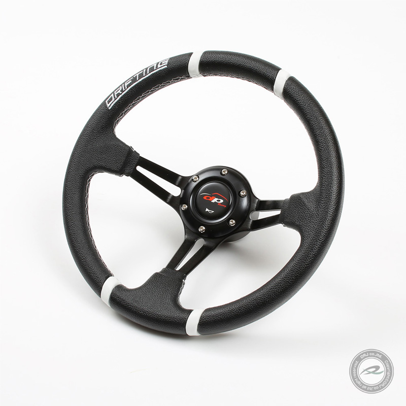 ステアリング 32φ ディープコーン 70mm 白色DRIFTING＆ 白色クロス