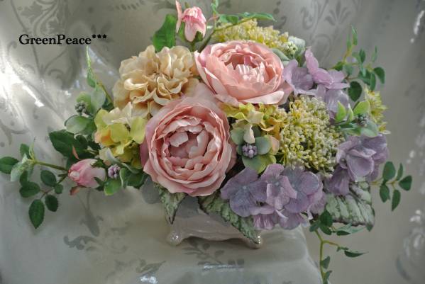 ★GreenPeace★オールドローズのヨーロピアンアレンジ♪