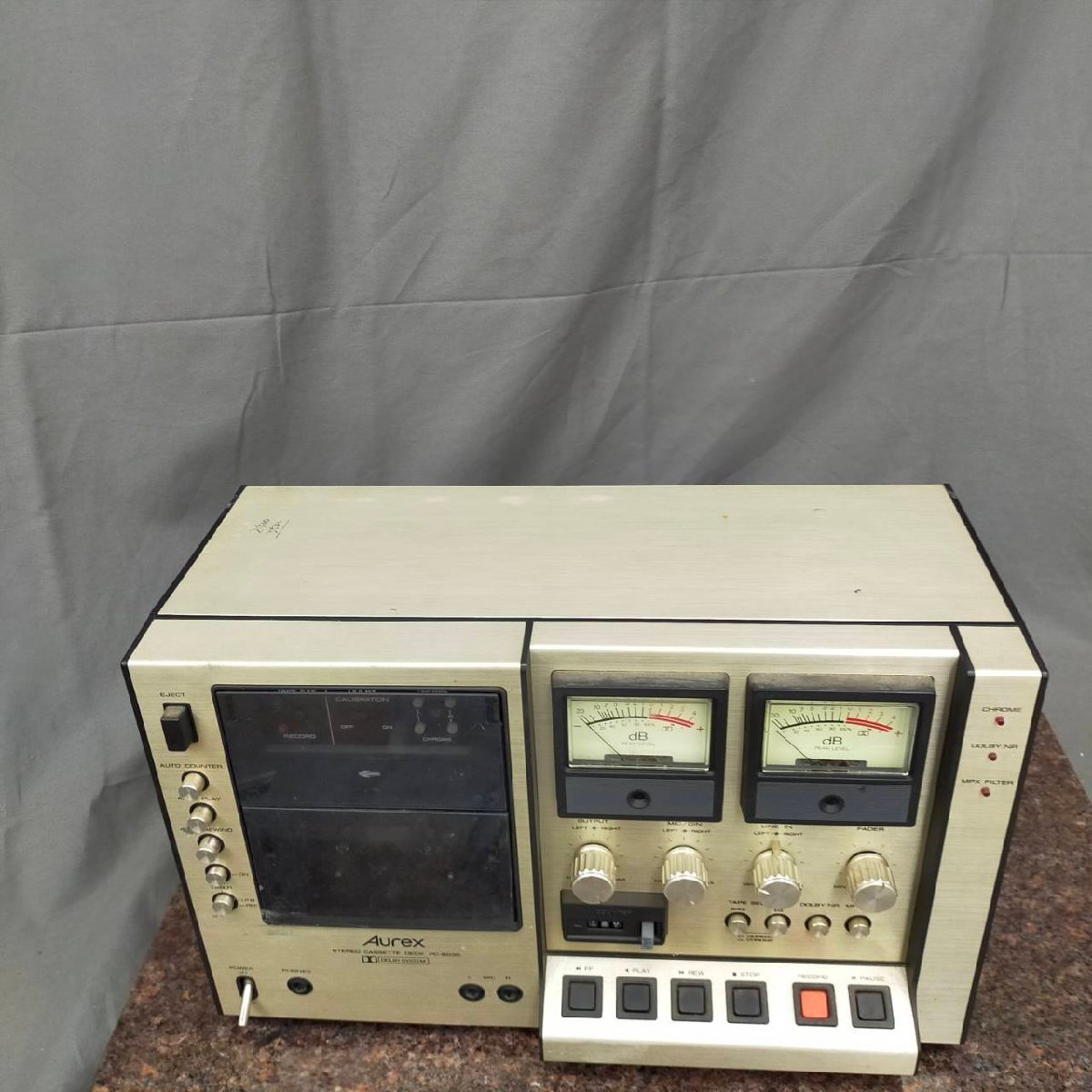 P532☆【ジャンク】Aurex オーレックス PC-6030 カセットデッキ(一般