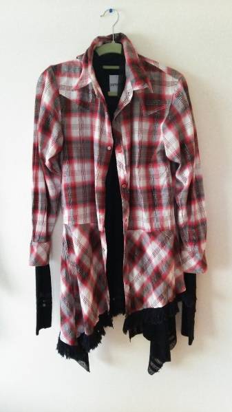 109系　フリンジ付ロングネルシャツ　美品　HYDE着