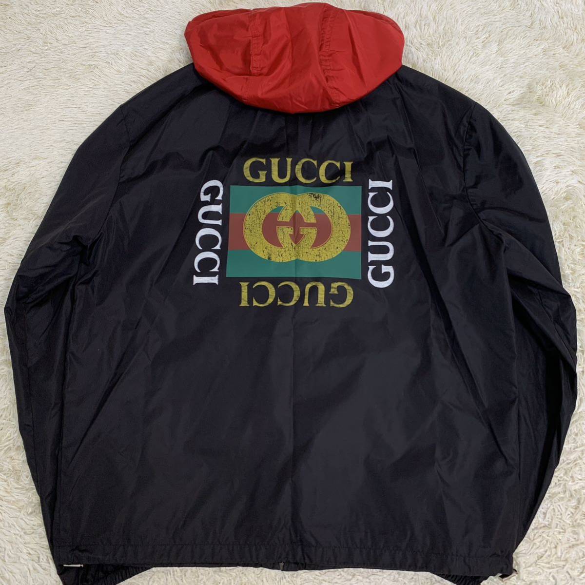 極美品/XLサイズ!! グッチ GUCCI ナイロンジャケット ブルゾン 