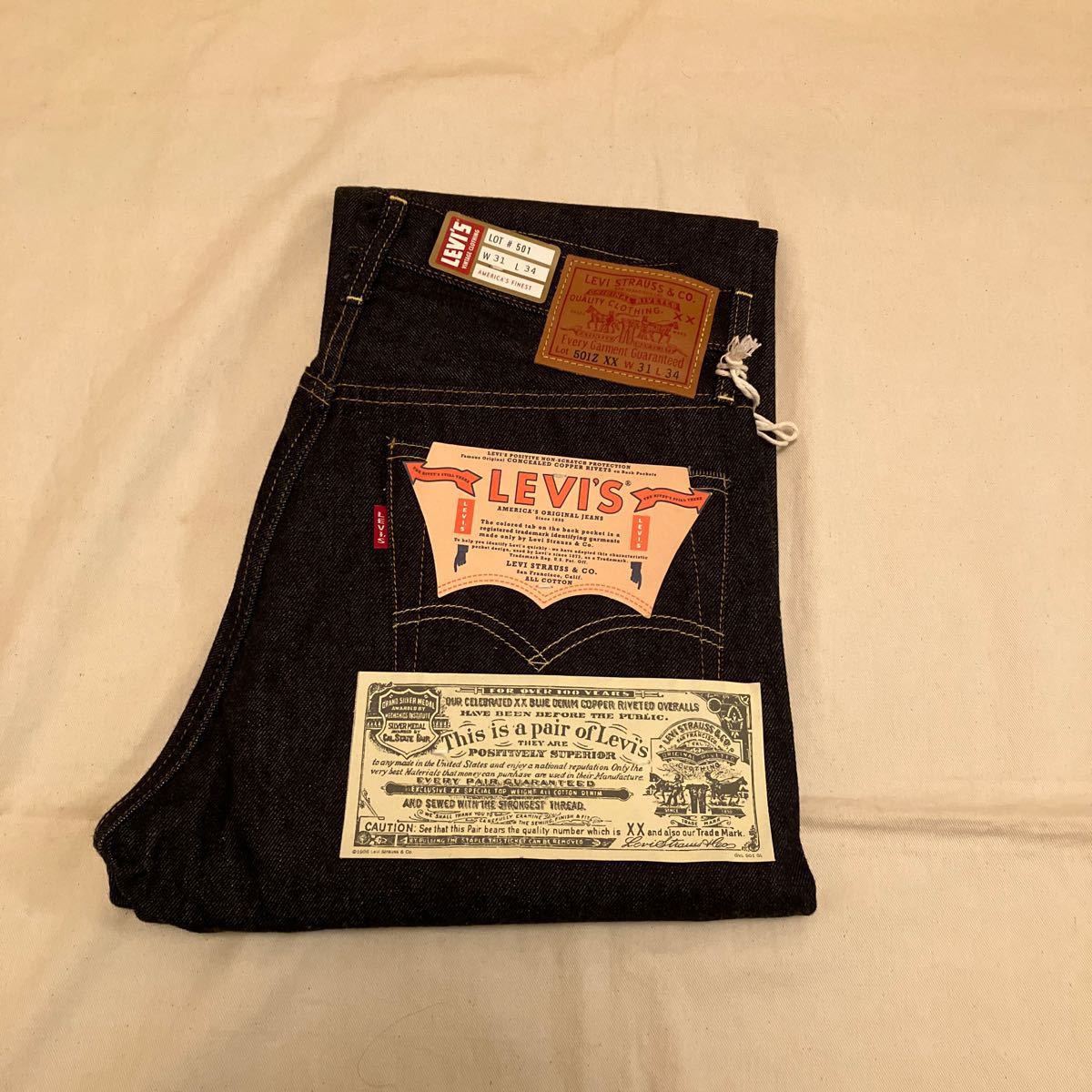 LVC501ZXX 50154-0090 W31 トルコ製 1954年復刻版 BIG E ジッパー 