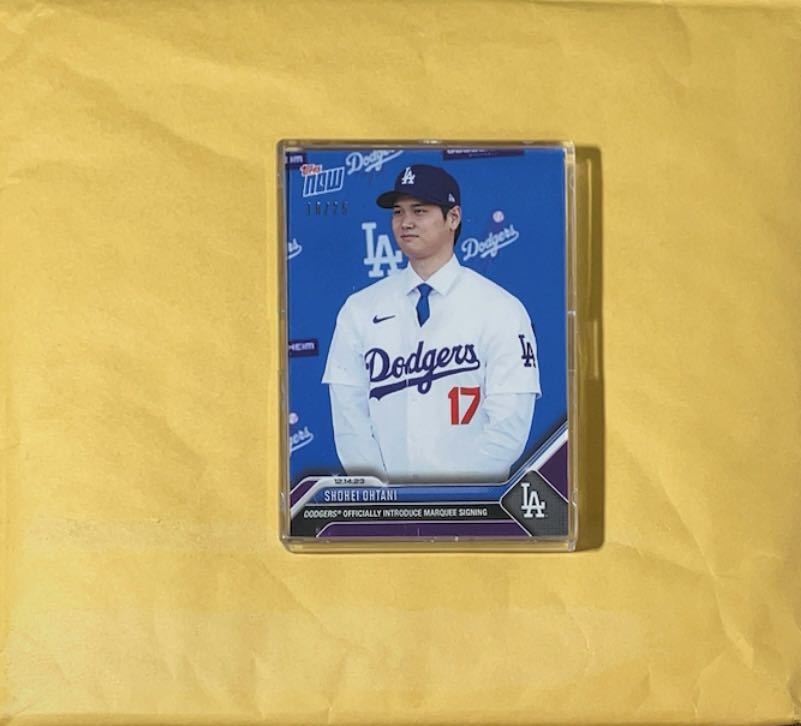 激レア】topps now 大谷翔平 ドジャース入団会見 記念カード (18/25