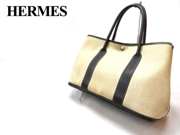 仏製■HERMES エルメス　ガーデンパーティPM トートバッグ