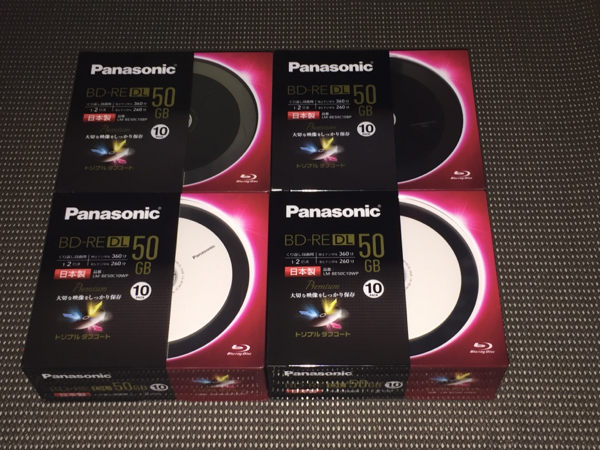 21/ パナソニック BD-RE DL 50GB 10枚×4 ブルーレイ 日本製